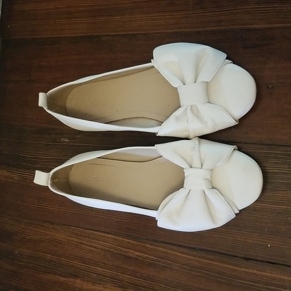 Zara girls cream leather dress shoes size 35